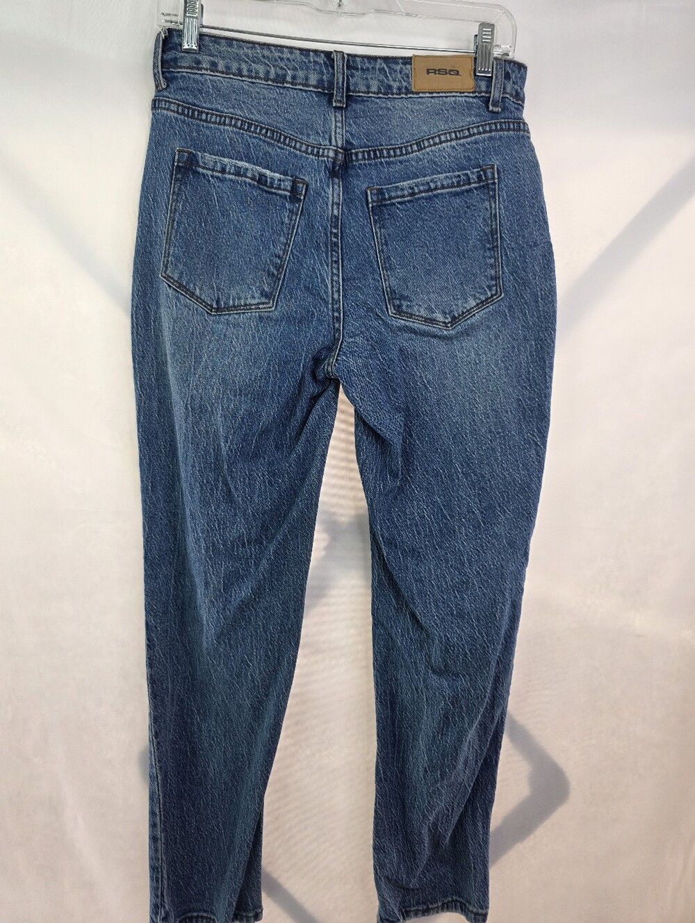 RSQ size 26 low rise Blue Straight Leg Jeans Classic Style Pants - Picture 5 of 6